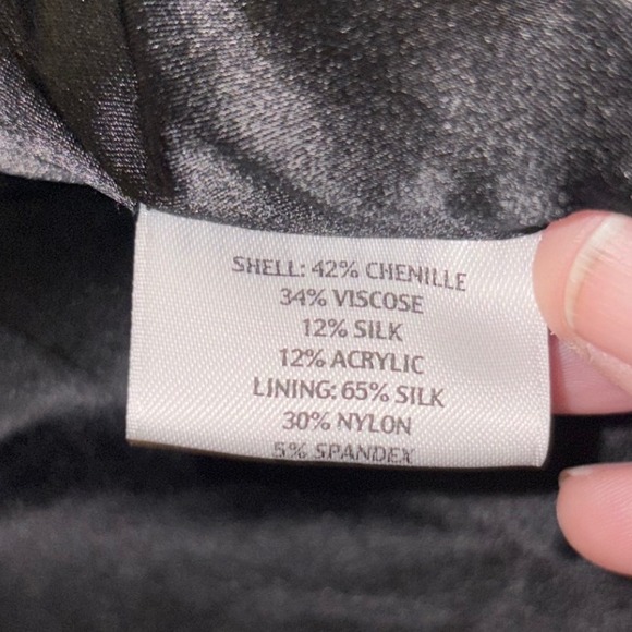 Eileen Fisher sz LG Silk Chenille Water Lily Jaquard Blazer Fully Lined MINT - Picture 9 of 11